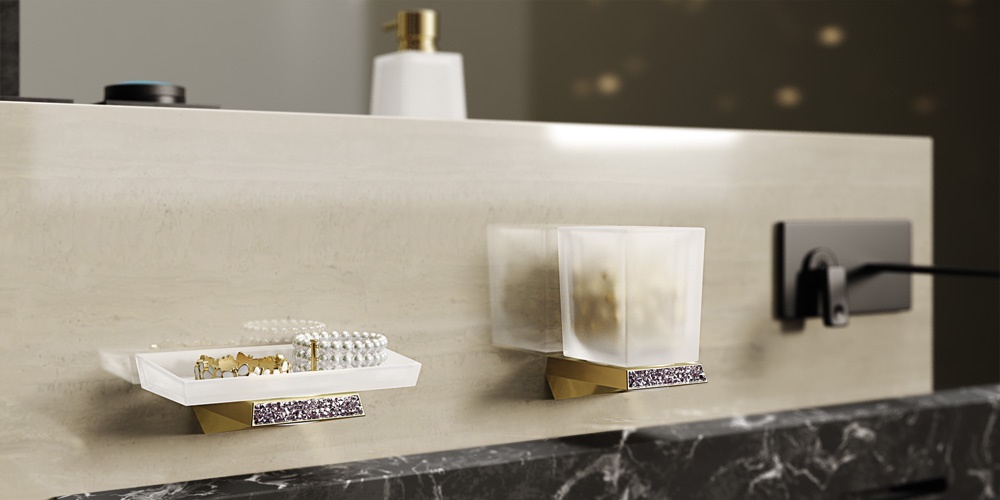 Sonia Стакан для зубных щеток настенный S8 SWK Золото 165018 - Вид №1