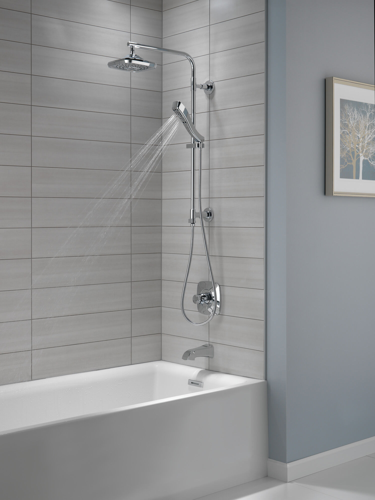 52690-RB H2Okinetic® 3-х позиционная душевая лейка Raincan Delta Faucet Universal Showering Венецианская бронза  - Вид №6