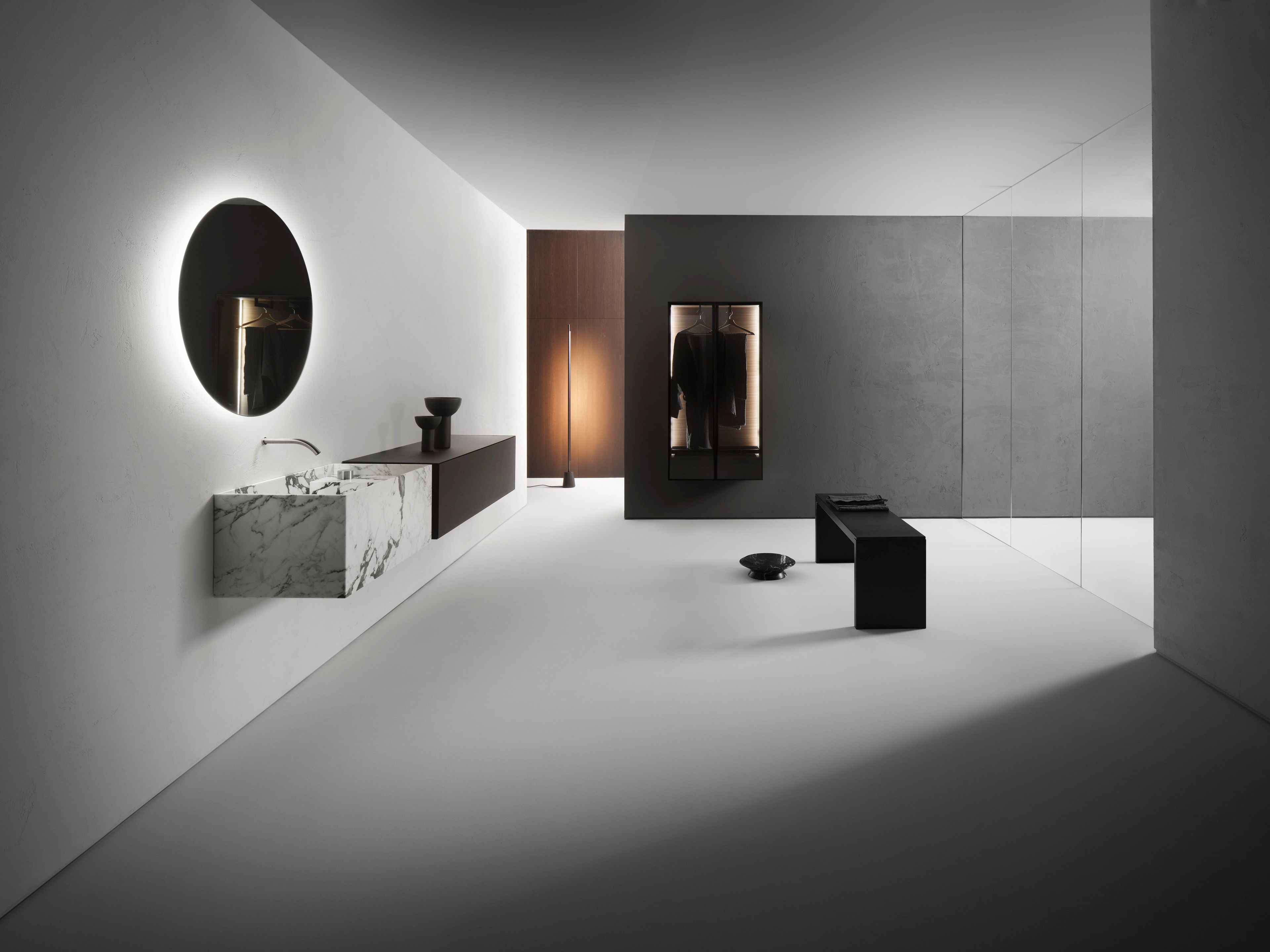 Прямоугольный подвесной умывальник из мрамора Арабескато Falper Minimum ARCH-00055747 - Вид №2