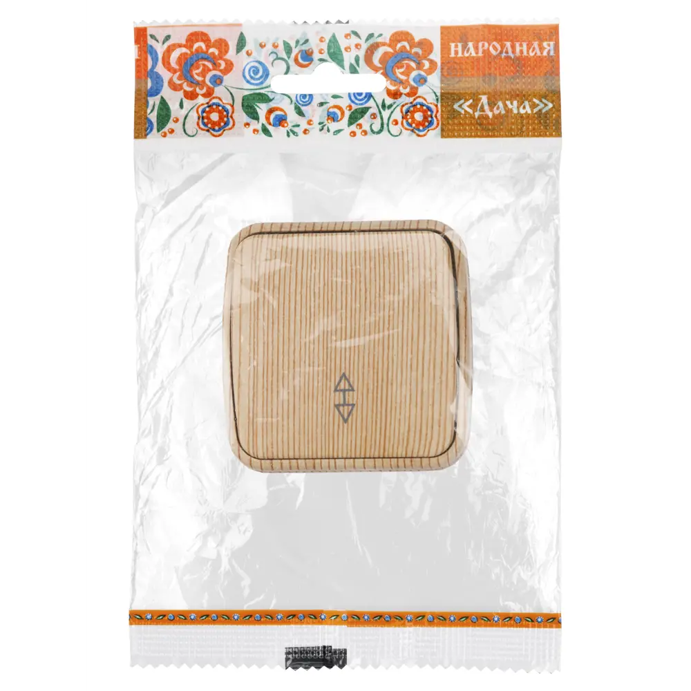 Выключатель TDM Electric Дача — двухточечный накладной с индикатором в цвете сосна 89376329 STLM-1101621 - Вид №5