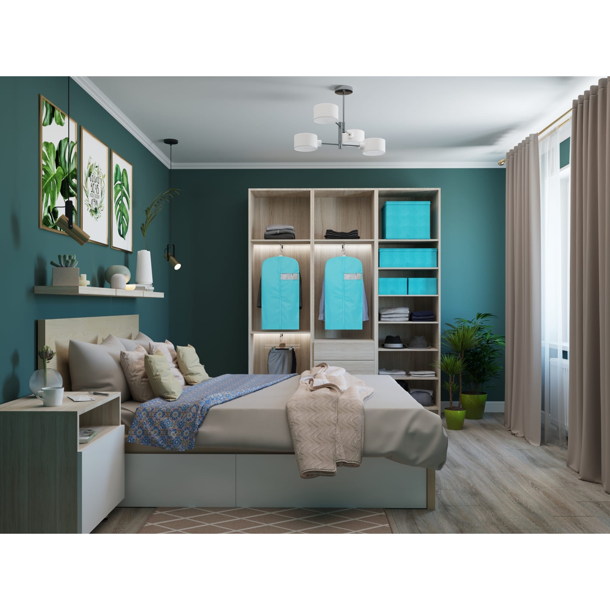 18662862 Каркас шкафа Лион 42x60x232 см цвет дуб сонома Santreyd  - Вид №8