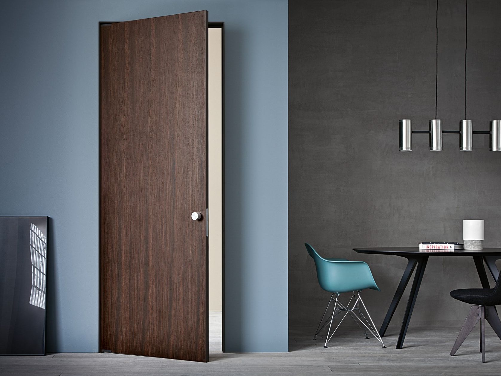 Алюминиевая и стеклянная распашная дверь с выдвижными петлями Lualdi двери ARCH-00112123 - Вид №9