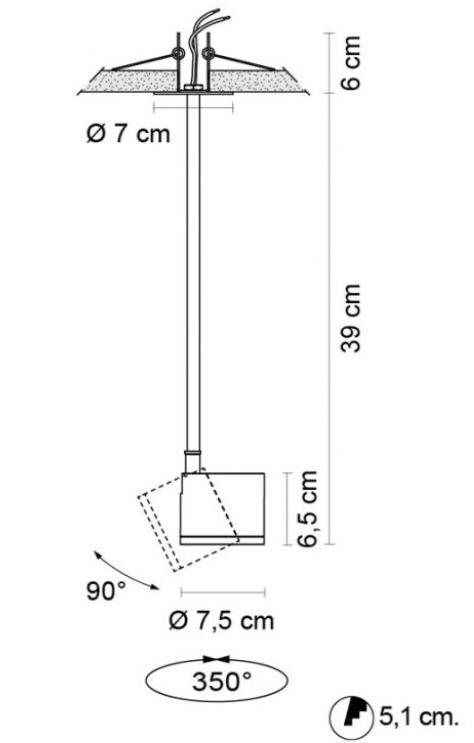 EGOLUCE Регулируемый светодиодный потолочный светильник Newton 6468 / 6469 - Вид №4