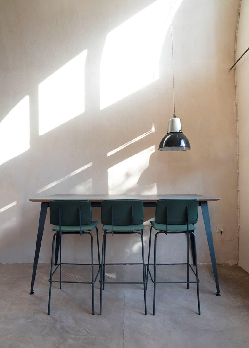 ONDARRETA Высокий барный стул из кожи со спинкой Don sun-id-1442543 - Вид №7