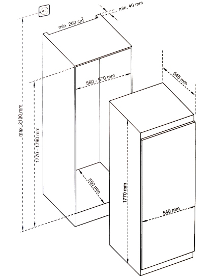8198416 Встраиваемый морозильный шкаф Scandilux FNBI524E STDN-0051999 - Вид №9