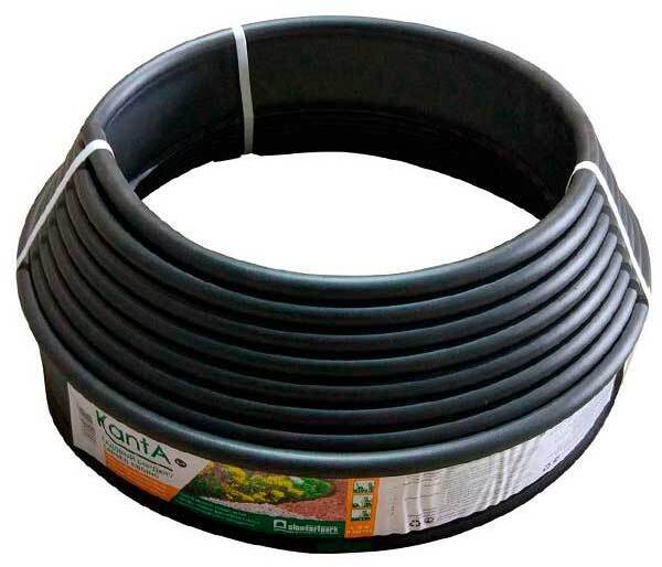 Садовый бордюр "Канта", чёрный ГеоПластБорд