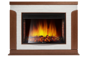 16531181 Портал 30 камень белый, шпон дуб НС-1287029 Firelight Prestigio
