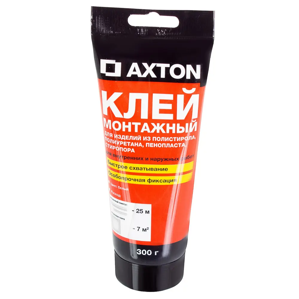 Клей Axton для потолочных изделий монтажный особопрочный в тюбике 0.3 кг 18497772 STLM-2082444 