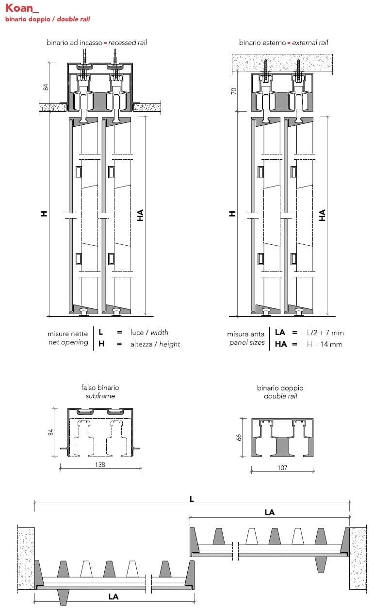 Алюминиевая и стеклянная дверь Lualdi раздвижные и поворотные системы из стекла ARCH-00050345 - Вид №9