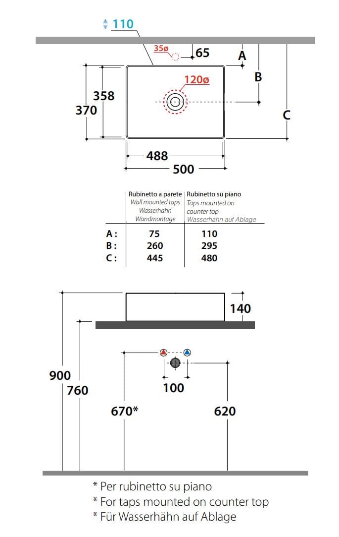 Керамическая столешница Ceramica Globo плиты ARCH-00126513 - Вид №2