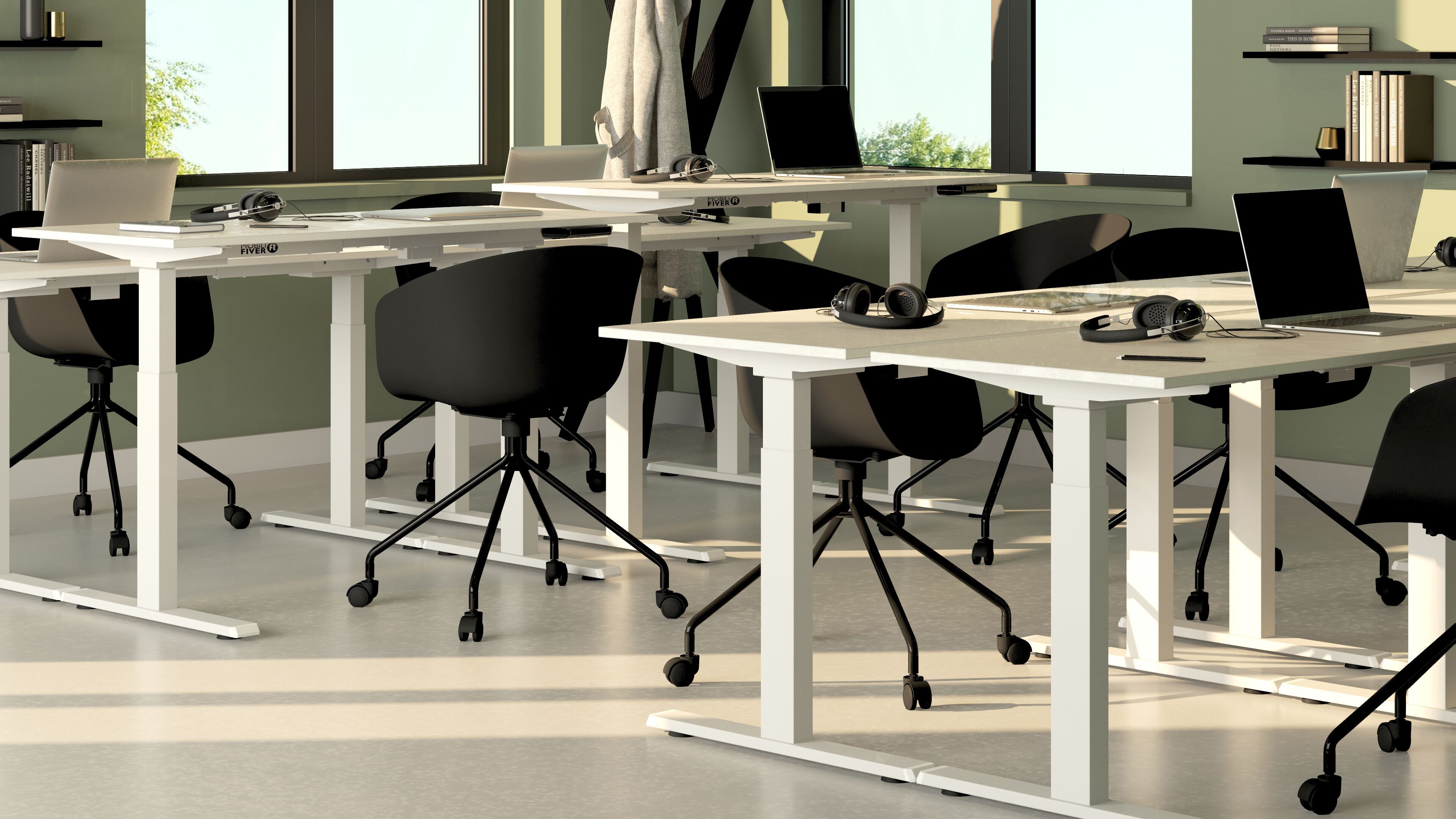 Прямоугольный стол с регулируемой высотой в меламине с электрическим движением Mobili Fiver Clara ARCH-00141252 - Вид №135