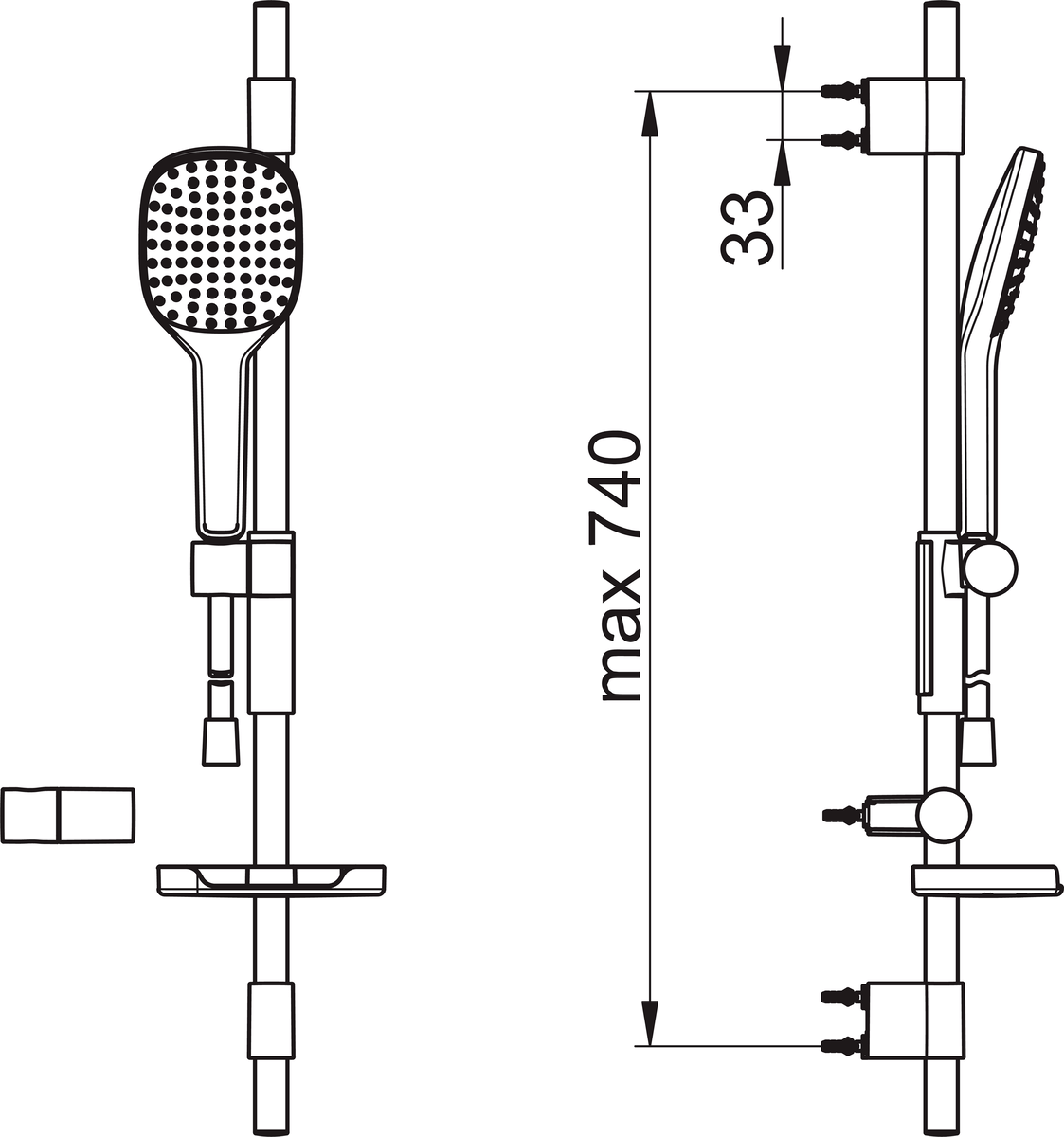 Oras 431 Душевой комплект 431 Hydractiva Style Хром  - Вид №1
