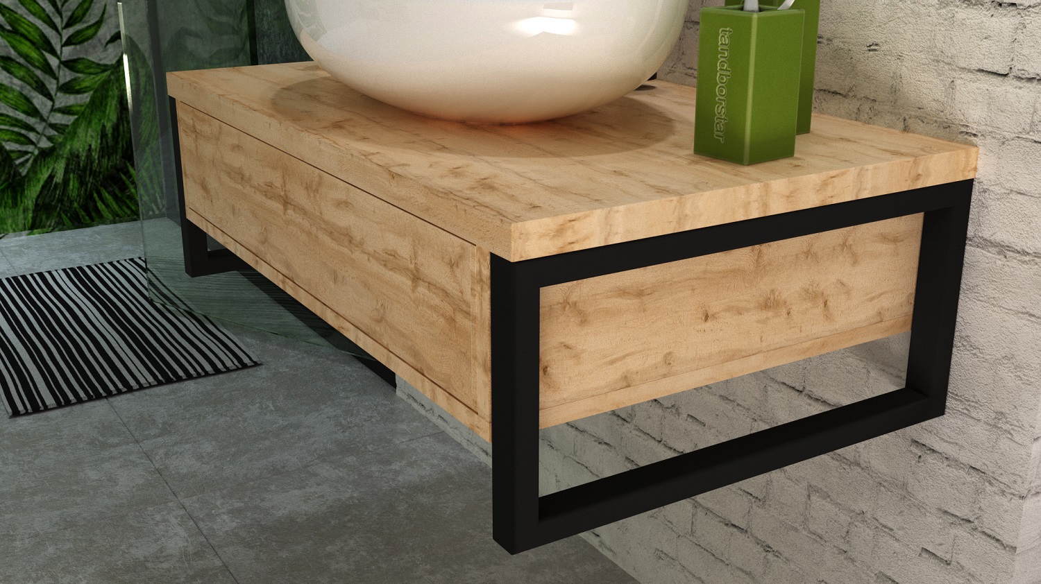 У85844 Тумба GRUNGE LOFT 100П 1в.я Дуб Вотан 1 Marka GRUNGE LOFT  - Вид №1