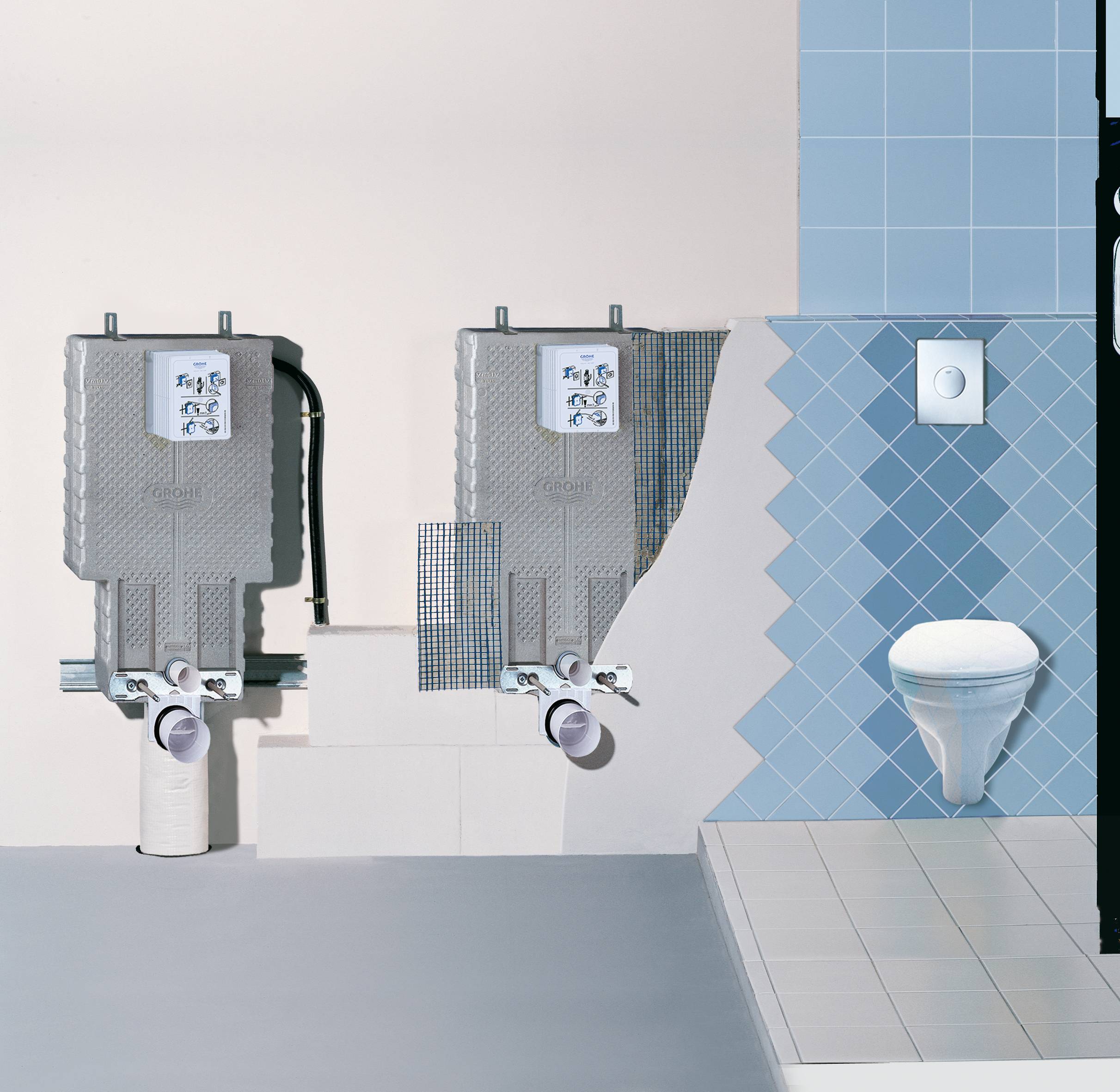 Панель смыва для унитаза GROHE Skate (1 режим смыва), суперсталь (38672SD0) - Вид №3