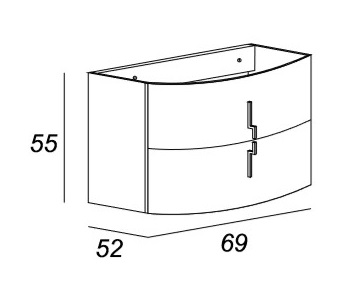 Мебель для ванной CEZARES STING 104 Rosso - Вид №1