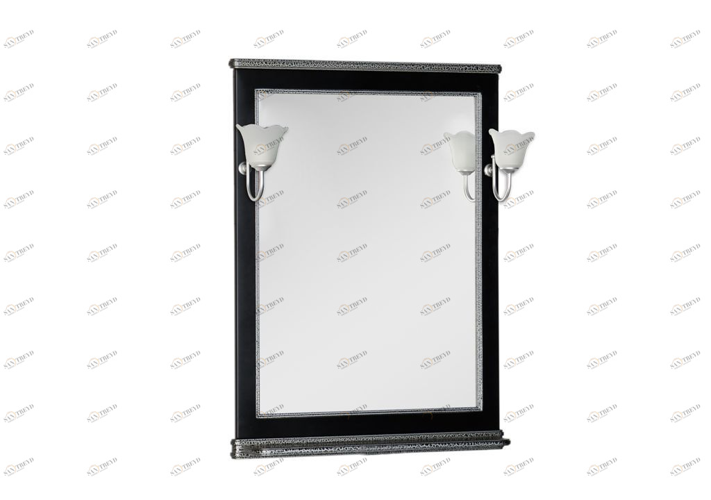 Зеркало Aquanet Валенса 70 черный краколет/серебро 00180298