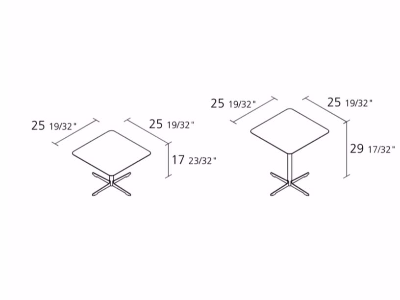 Квадратный стол со спицами Alias Cross Table ARCH-00001719