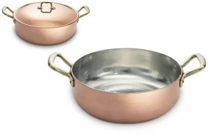 Officine Gullo Горшок металлический с крышкой с ручками