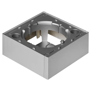 Монтажная коробка под выключатель или розетку Systeme Electric AtlasDesign 85x85 мм IP20 цвет алюминий