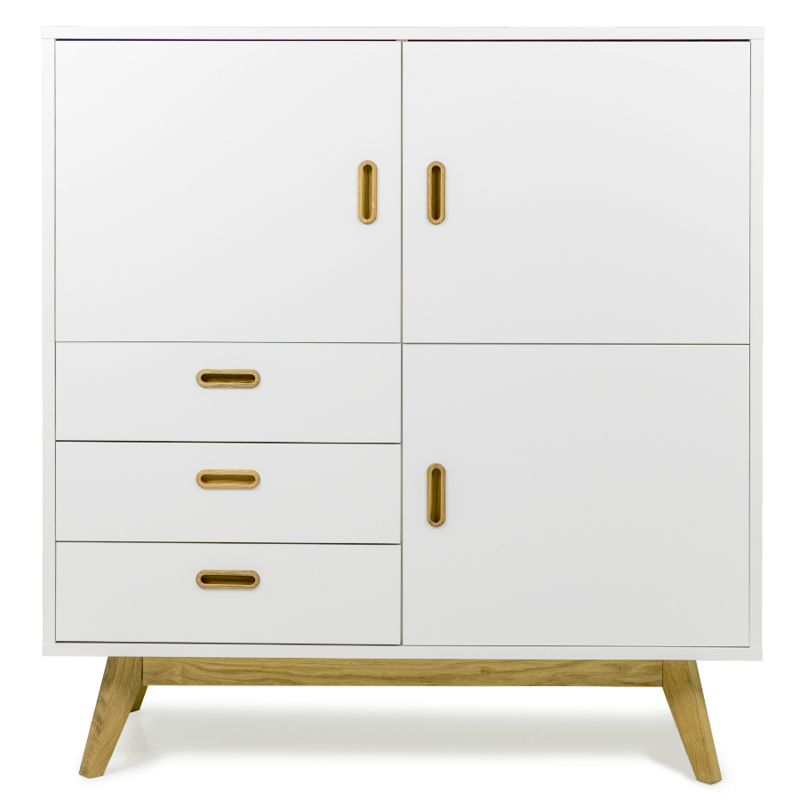 Шкаф Tenzo Bess, 120х114х43 см, дуб, белый 2166001 - Вид №1