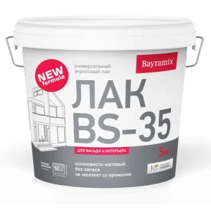 Акриловый лак Bayramix BS 35 Универсальный 5 кг - прозрачное защитное покрытие 89381841
