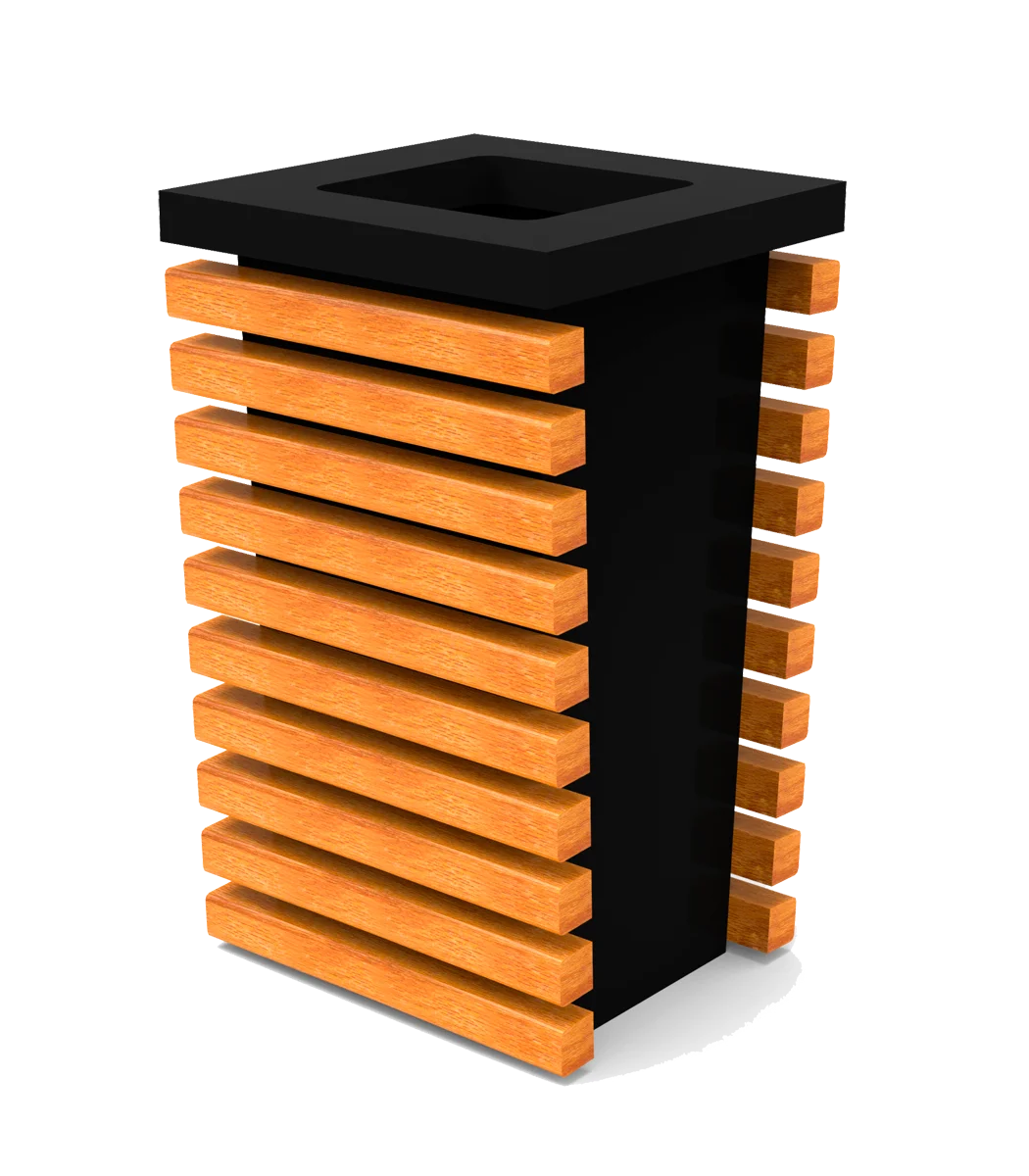 13391 ФЛЕШ мини, цветочница, кашпо с отделкой деревом LAB.Space  - Вид №1