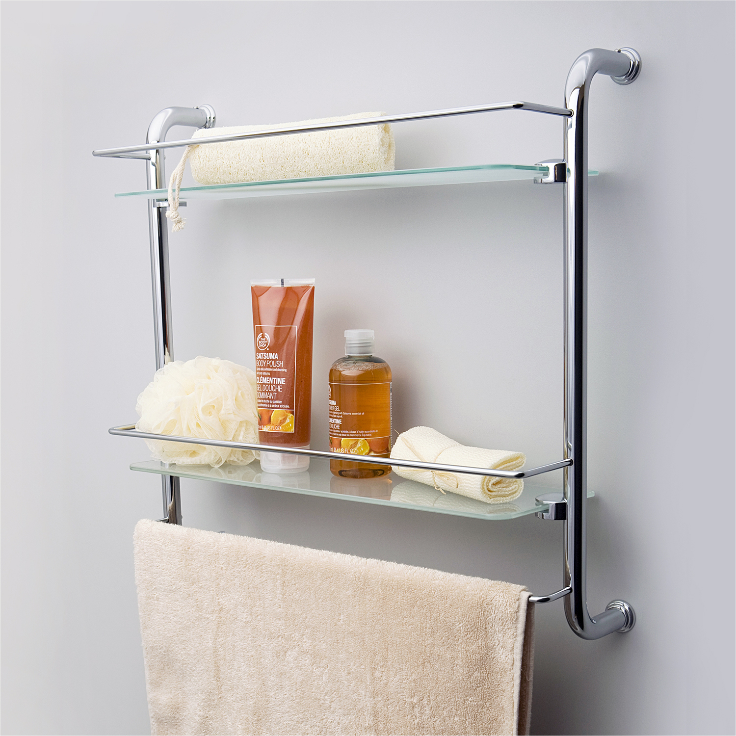 K-2022 Полка стеклянная двойная WasserKRAFT 