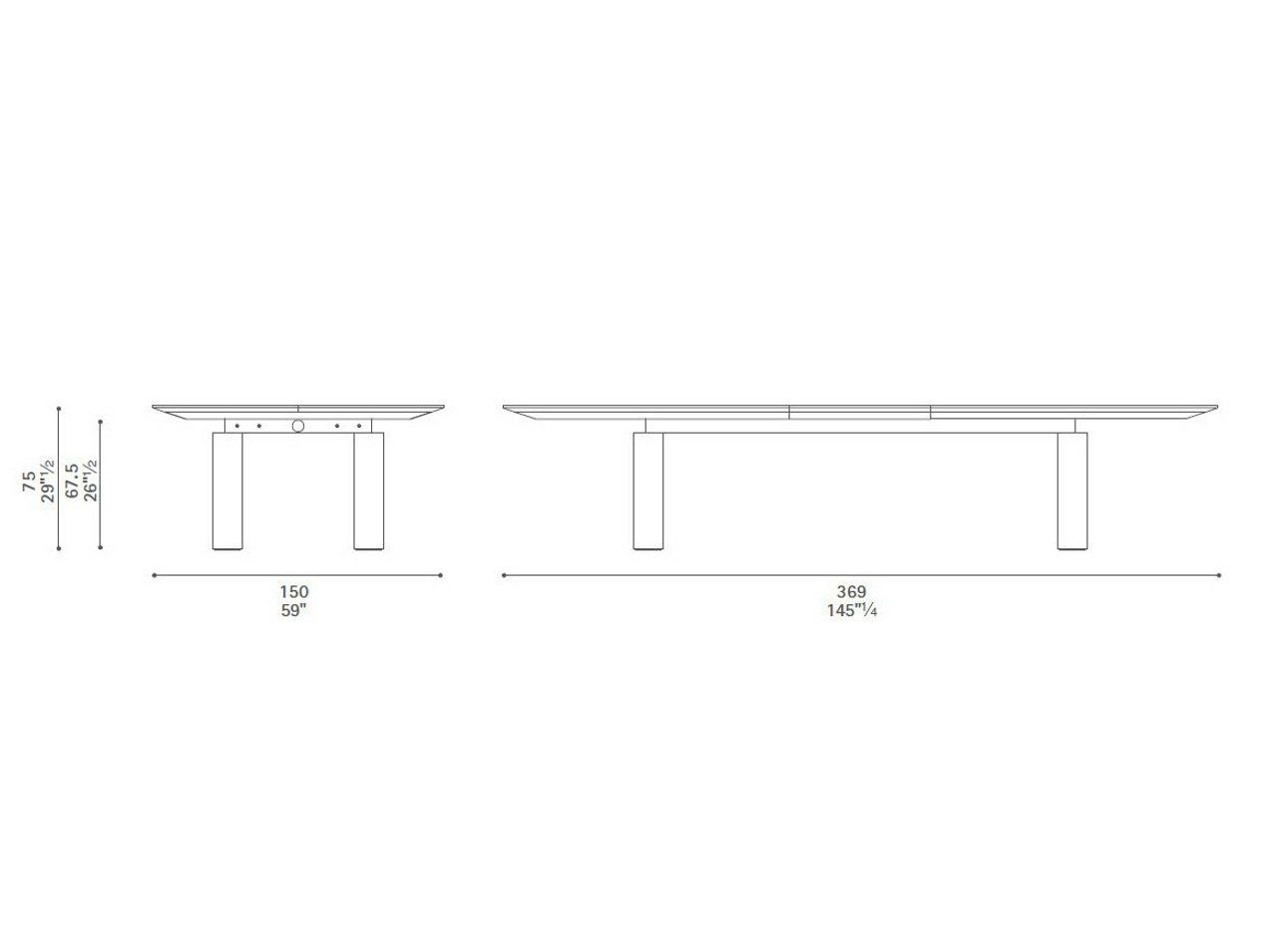 Прямоугольный стол для совещаний с системой люверсов Poltrona Frau офис-системы управления ARCH-00048676 - Вид №7