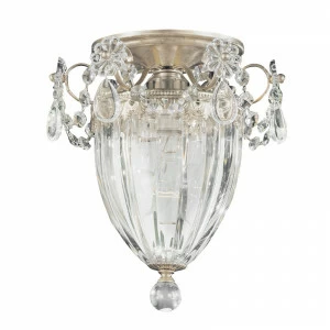 Люстра хрустальная 24х20 см серебряная Bagatelle 1239-48 SCHONBEK ДИЗАЙНЕРСКИЕ 00-3882391 Прозрачный;серебро