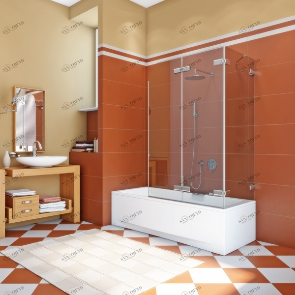 170X160GV863B Душевое ограждения на борт вынны GUTEWETTER Германия Trend