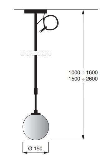 Подвесной светильник из опалового стекла Boffi чаша ARCH-00121808 - Вид №2