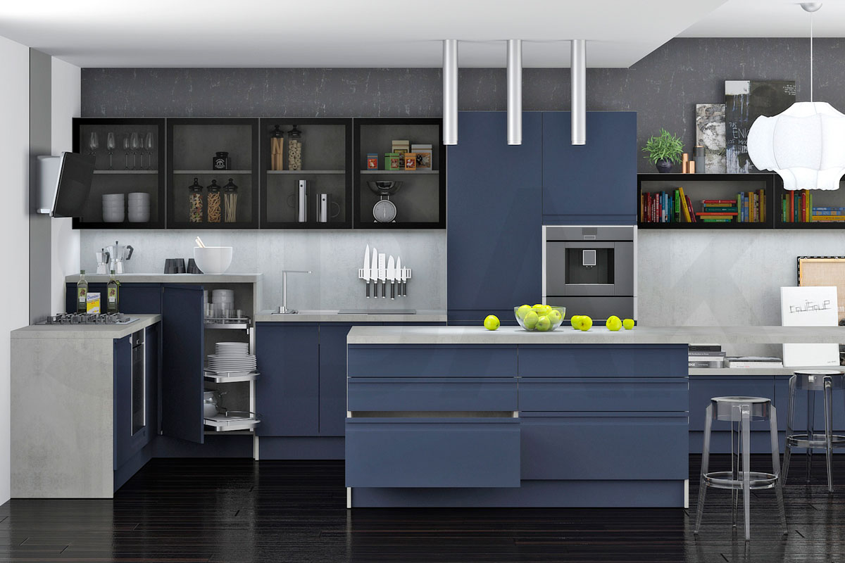 Ручки для кухонной мебели  Фрезеровка «Модерн RF10» Йоркширский каштан №281 SIDAK SIST3321-7436