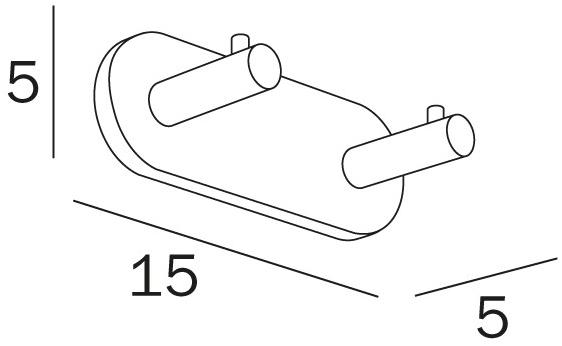 INDA® Двойной крючок для халата Gealuna A1020b - Вид №1