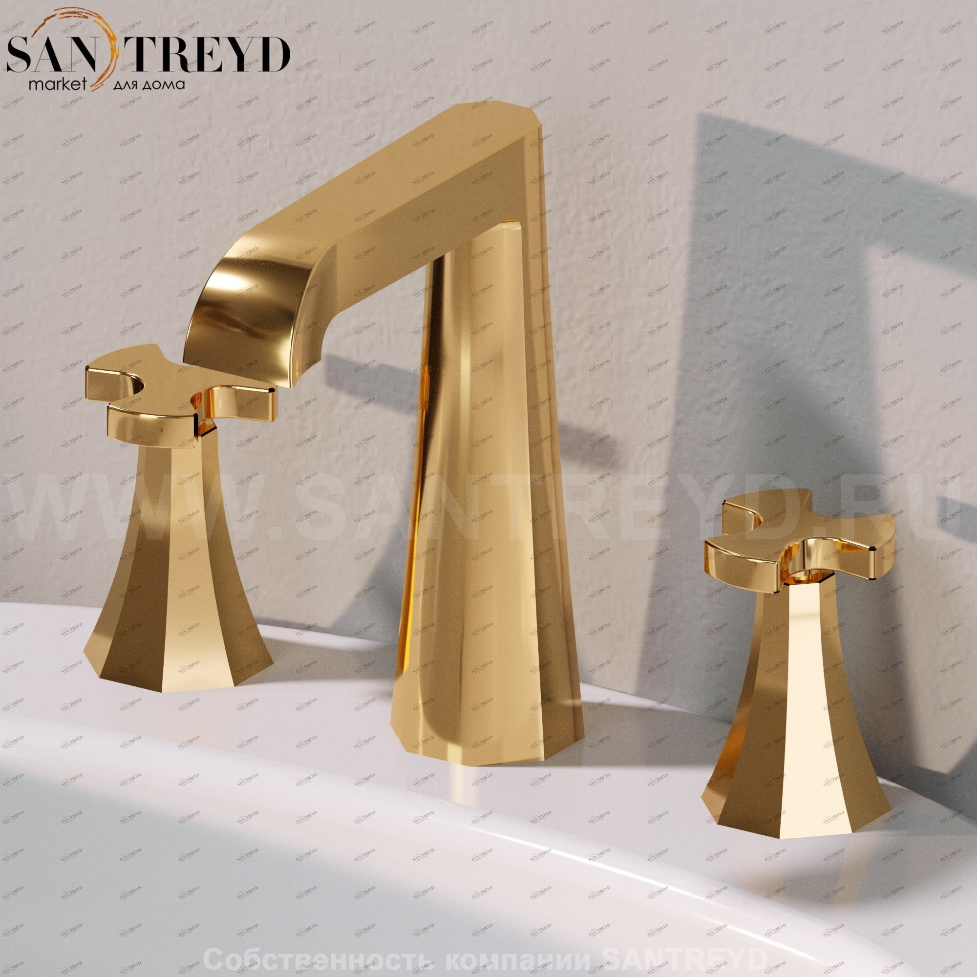 Flaminia EVERGREEN Смеситель для раковины золотой EG390 Ceramica Flaminia