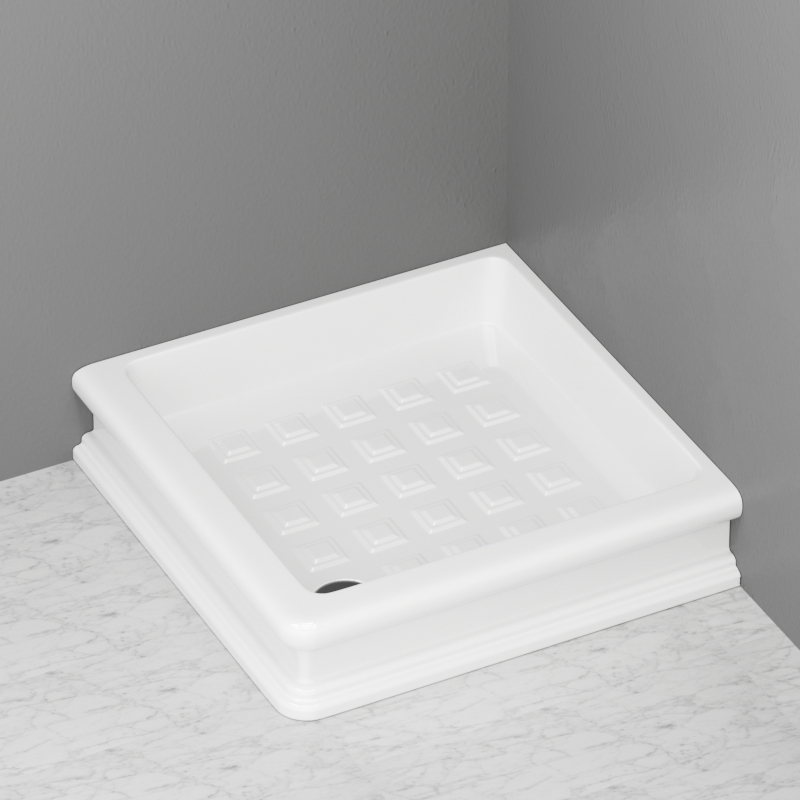 134101 Душевой поддон квадрат 80x80 цвет Белая глазурь Kerasan RETRO Италия 