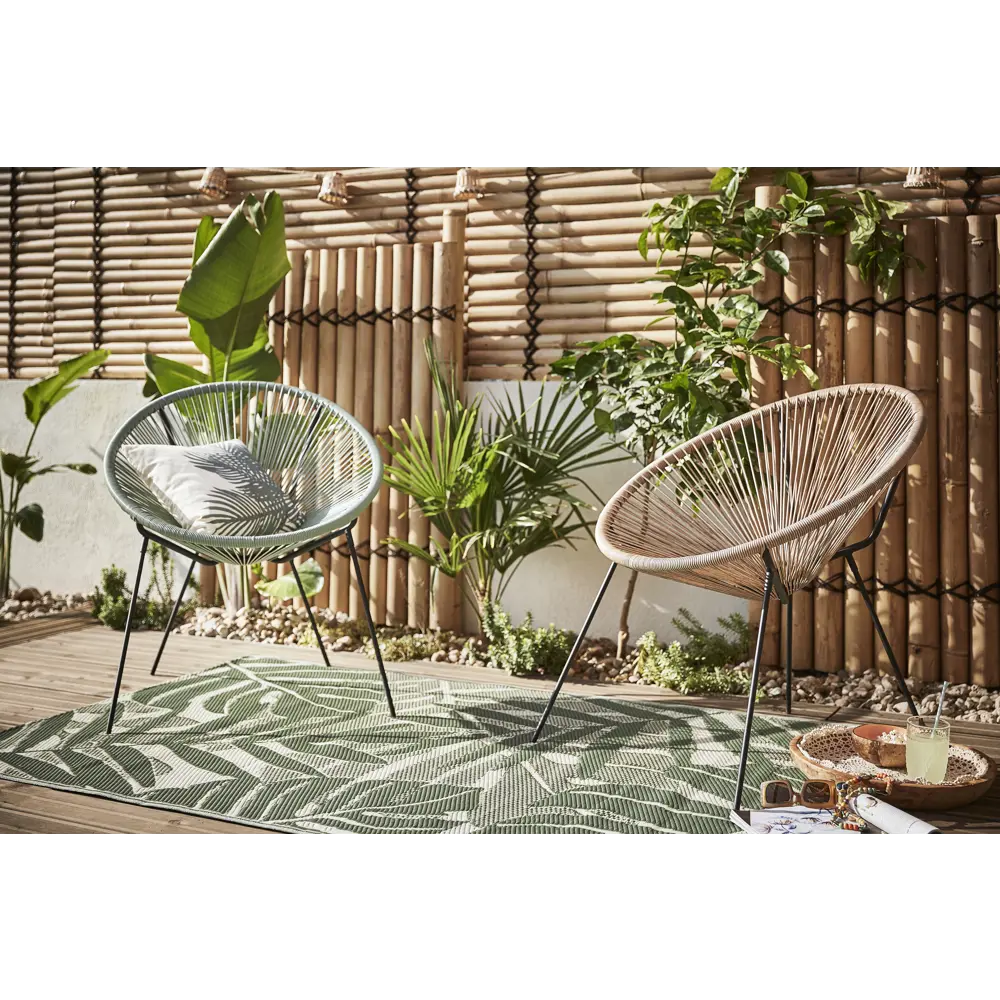 Кресло садовое Acapulco 69x80x73 см сталь/искусственный ротанг бежевый 82558745 STLM-2056038 Santreyd  - Вид №12