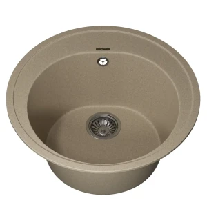 91762117 Мойка для кухни врезная Uperwood Quartz UPD-01 51x51 см глубина чаши 20 см кварцевый песок цвет бежевый STLM-1349941