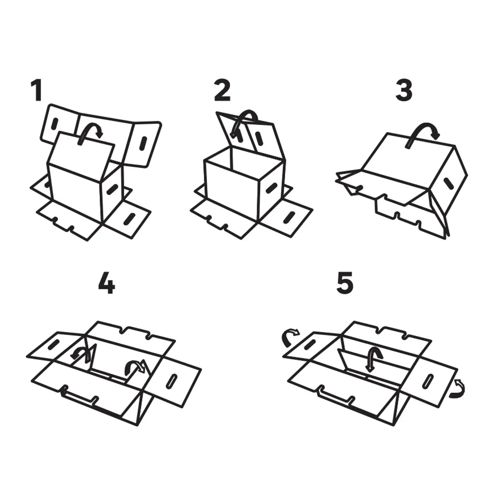 Картонная коробка самосборная 50x40x40 см картон цвет коричневый Santreyd STLM-2198437 - Вид №6