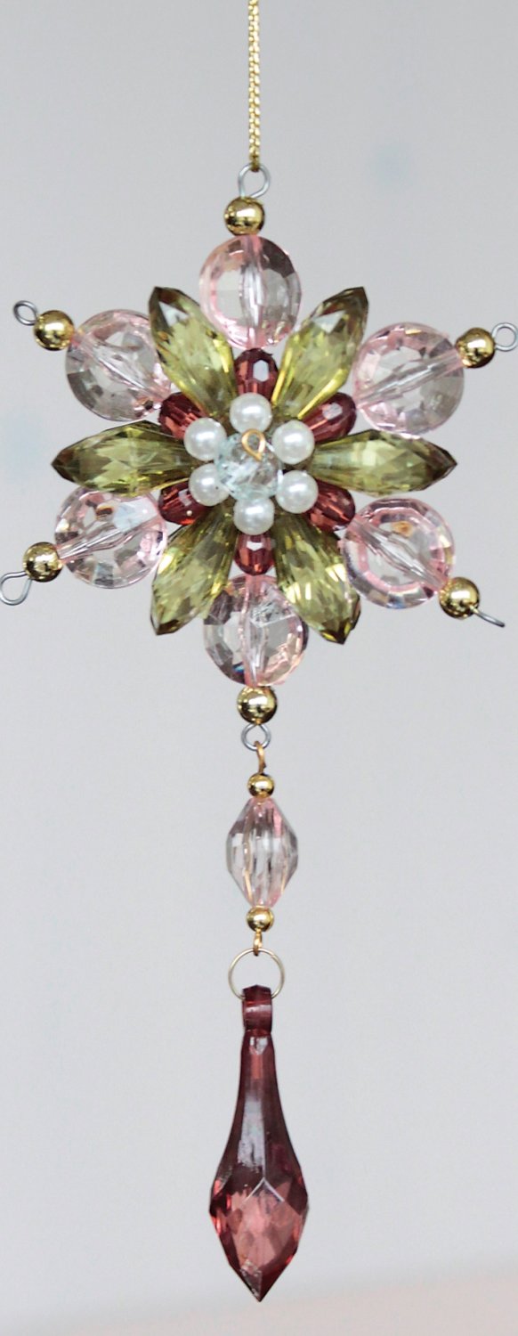 1381 831 a3 Декоративный орнамент, акрил, 16 см, зелено-золотой H-andreas  - Вид №1