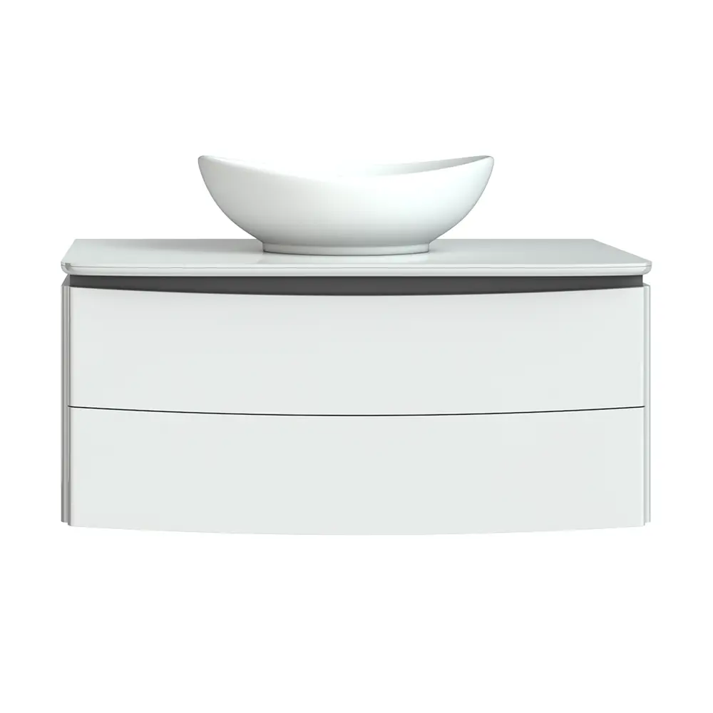 Тумба под раковину подвесная Vigo Cosmo 100 см цвет белый STLM-2159859