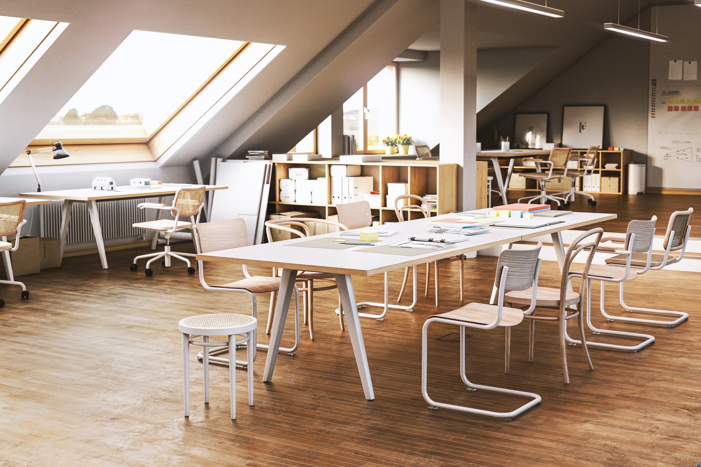 Кожаный мягкий стул с подлокотниками THONET S 32 / S 64 ARCH-00031184 - Вид №5