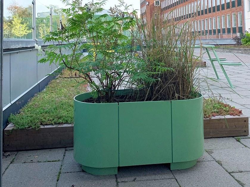 VESTRE Прямоугольная кашпо для общественных мест из стали с порошковым покрытием Pop sun-id-1413804 - Вид №9