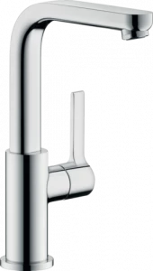 31161000 Metris S Смеситель для раковины 230, однорычажный, с поворотным изливом и сливным гарнитуром Push-Open Hansgrohe