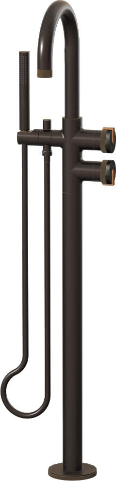E-11554-R1BOX-L1BRG-OB Смеситель напольный отдельностоящий (внешняя часть) GRAFF MOD+