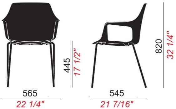 COLOS Стул из полипропилена штабелируемый с подлокотниками Vesper sun-id-1365002 - Вид №7