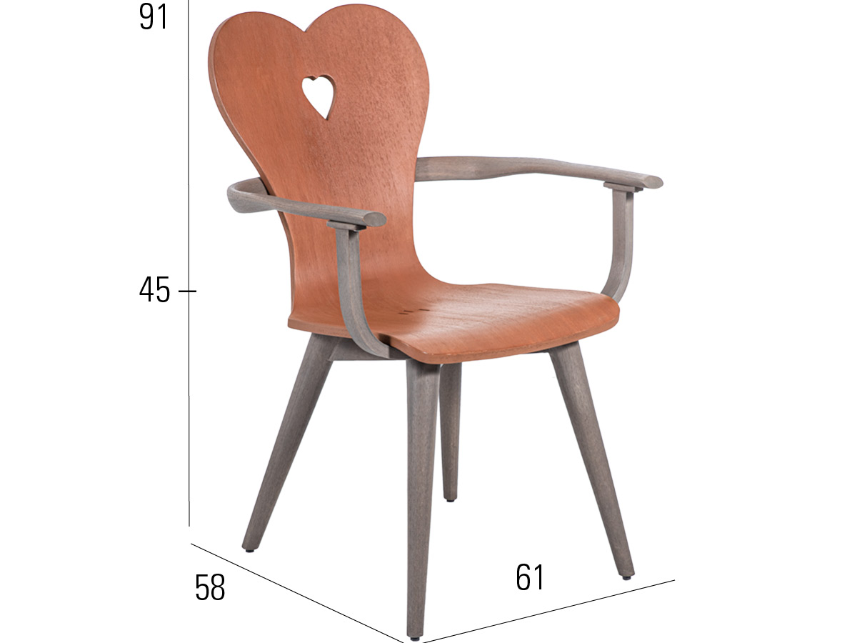 72.00.0534 Кресло Alpenblick старое серое / терракотовое Mbm  - Вид №2
