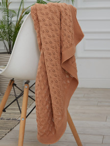 98259960 Плед July/розбеж, 160x90 см, трикотаж, цвет песочный STLM-0610057 ALMAFORHOME