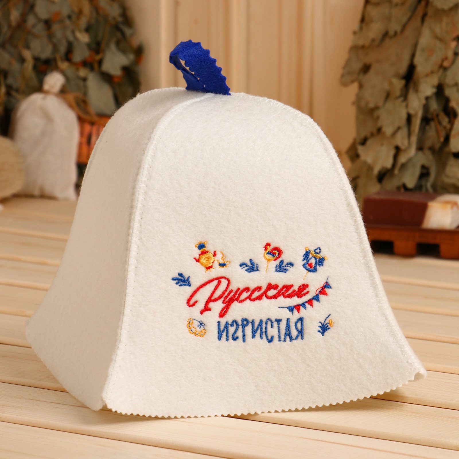 91006325 Шапка для бани Русская игристая экофетр 9495472 STLM-0436707 ДОБРОПАРОВЪ