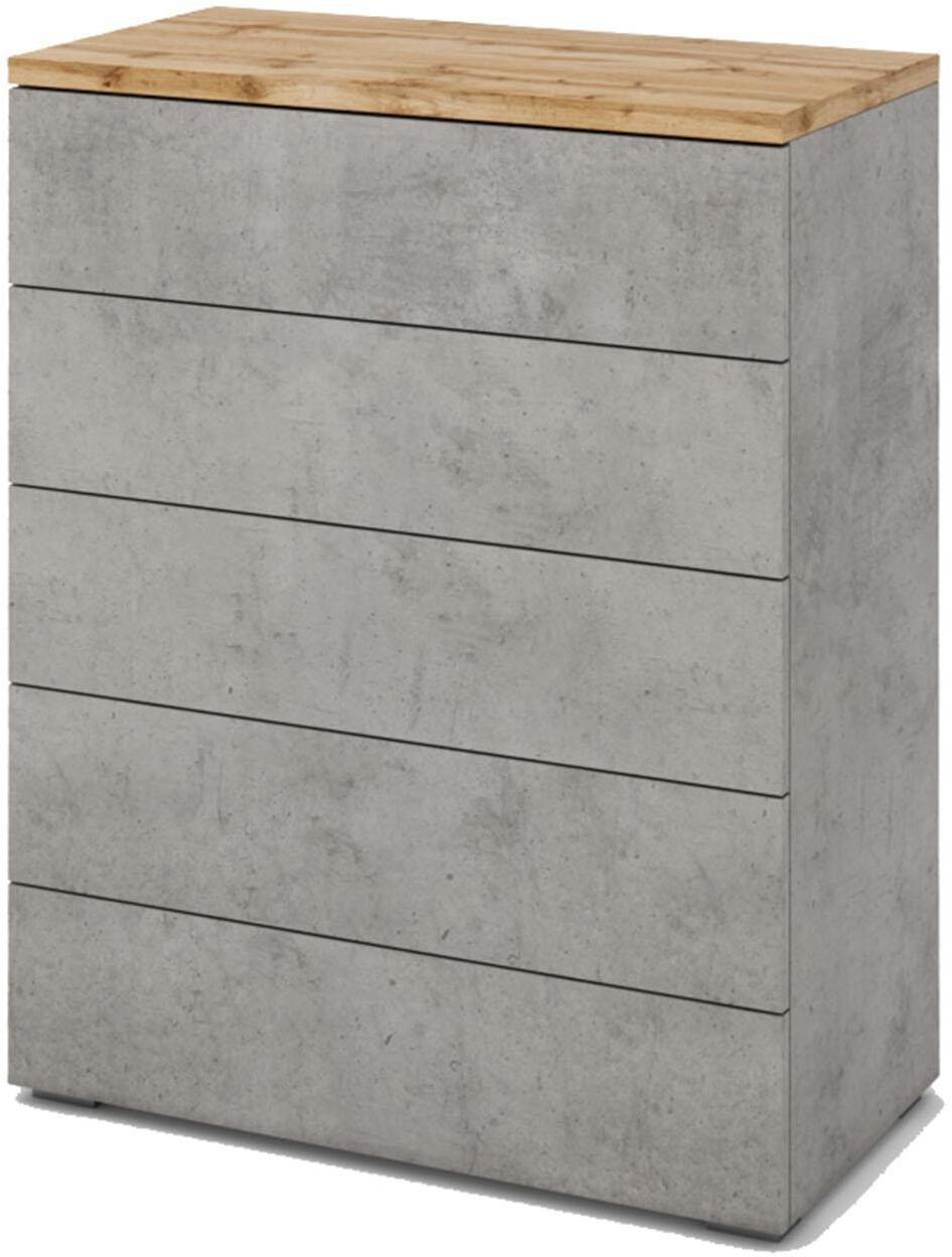 93864566 Комод 75x84x38.5 см 5 ящиков ЛДСП цвет бежевый 2008.М1 STLM-0597745 ПРИНЦЕССА МЕЛАНИЯ