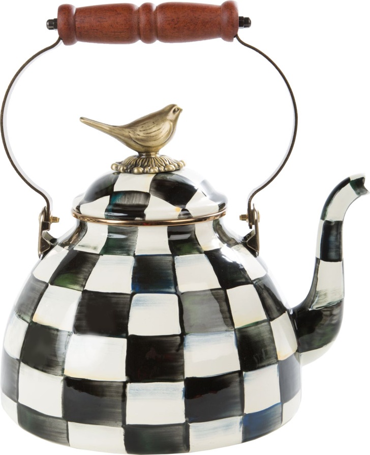 10614144 Mackenzie-Childs Чайник с птичкой 3л Сталь 